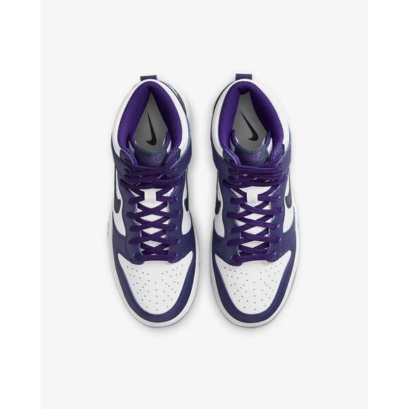 Nike Dunk High GS White Midnight Navy DB2179 104 - SIZE 4Y = 4 MEN / 5.5 WOMEN main image 8